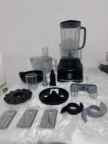 Multiprocessador de Alimentos Philco 1700W Preto PMP1600P 9 em 1 Liquidificador