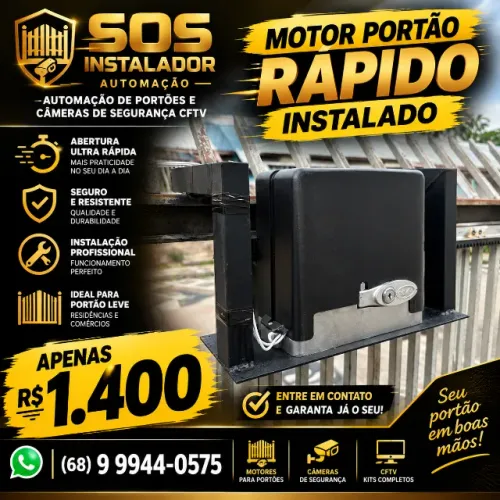 Motor portão instalado