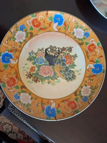 Prato decorativo de porcela japones