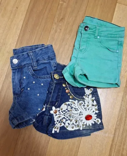 2 shorts infantis menina