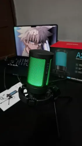 Microfone Gamer FIFINE AmpliGame A2 RGB USB