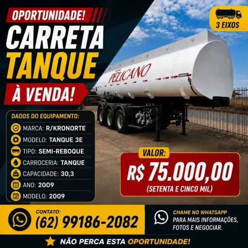 CARRETA TANQUE KRONORTE - SEMI REBOQUE ANO 2009 