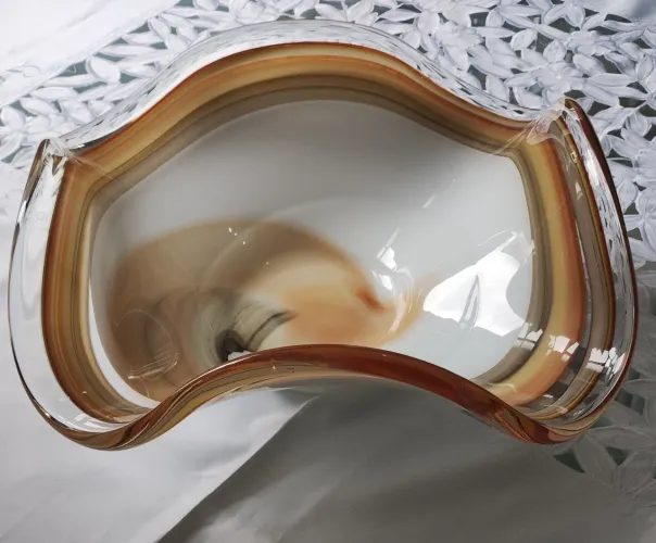 Centro de mesa de Murano - Deslumbrante tamanho grande 48 cm de circunferência semi novo