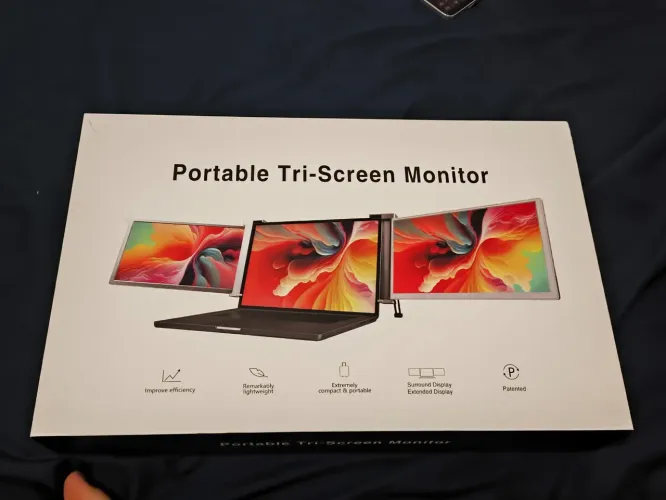 Monitor portátil triplo para notebook Full HD IPS - 2 telas