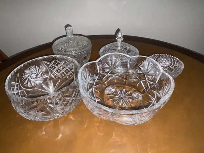 Conjunto peças de cristal