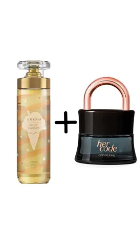 Body splash baunilha + Perfume cadeado 