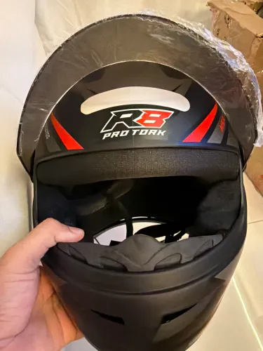 Capacete Pro Tork R8 Masculino E Feminino Viseira Fumê