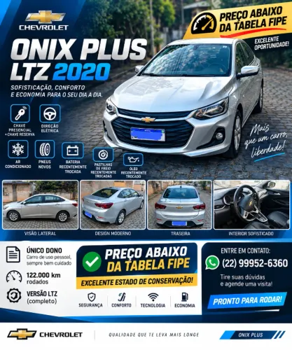 Chevrolet Onix Plus LTZ 1.0 12V TB Flex Aut. 4P 2020
