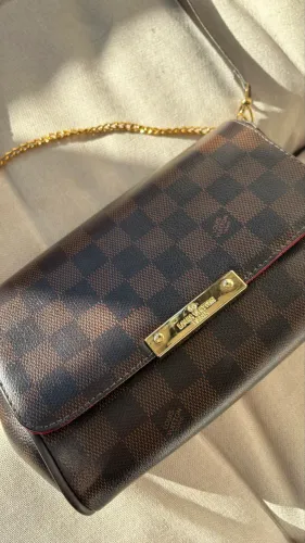Bolsa baguete monograma marrom