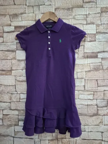 Vestido Infantil Ralph Lauren Roxo - Tam 6/7