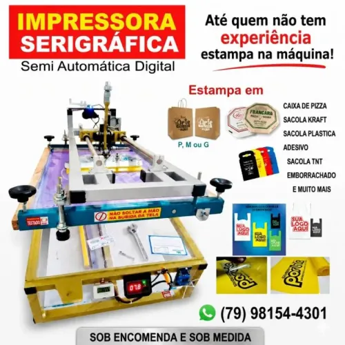 Maquina Serigráfica semi automatica plana 