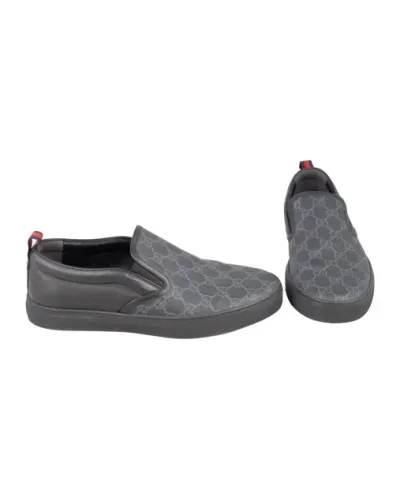Tênis Gucci Slip On gg Canvas Preto