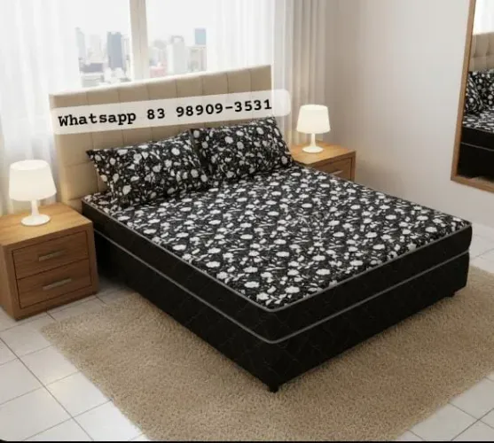 Super promoção cama box casal nova direto de fábrica com dois travesseiros de brinde.