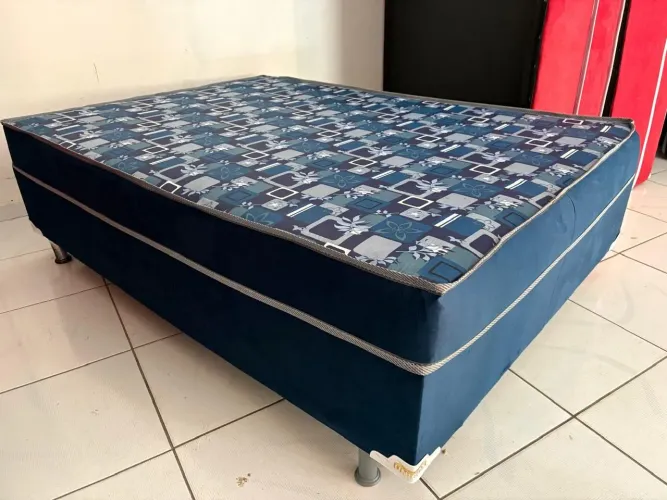 Cama box casal de espuma noa no plástico