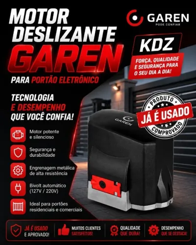 Motor Deslizante Garen, para Portão Eletrônico KDZ