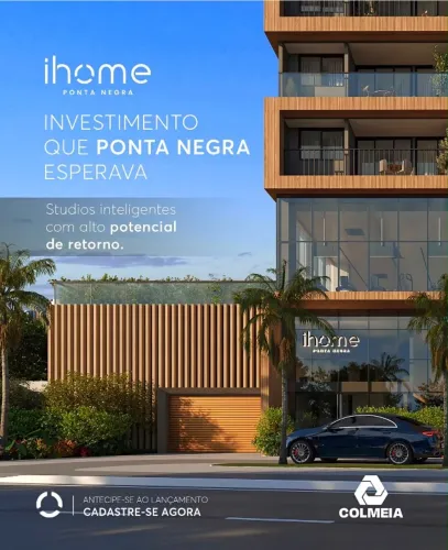 ihome Ponta Negra - Construtora Colmeia Studios de Luxo na Linha de Frente