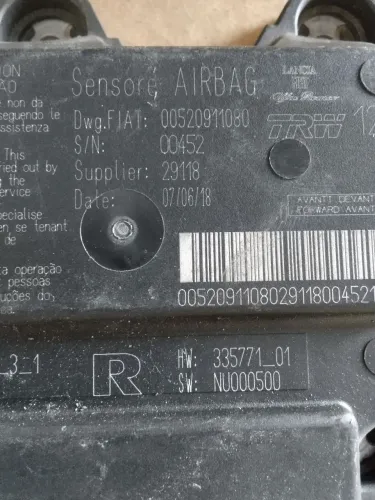 Modulo Airbag Fiat Uno 2013 2020 00520911080 R Não Acionado