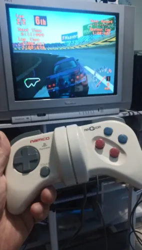 Controle Namco NeGcon NPC-101 - Clássico PS1 (Made in Korea) - Raridade