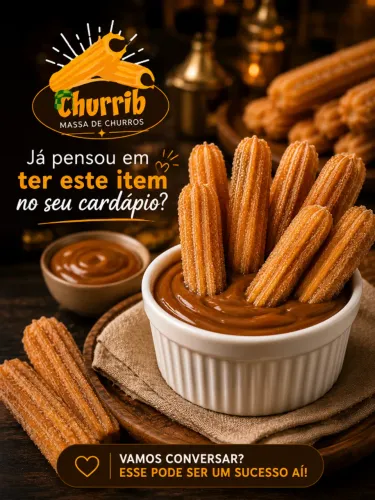 Massa de churros crua pronto para fritar e vender