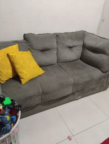 Sofá 6 Lugares Articulado Cinza