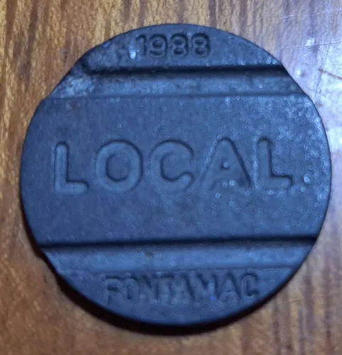 FICHA TELEFÔNICA TELEBRÁS LOCAL FONTAMAC 1988 ORIGINAL PARA COLECIONADORES