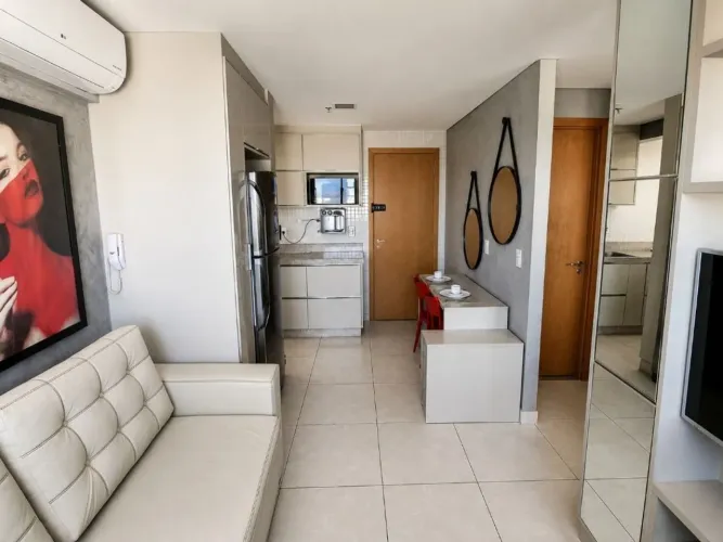 Flat mobiliado com 1 dormitório à venda, 33 m² por R$ 439.000 - Jardim Goiás - Goiânia/GO