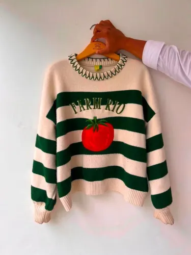 Casaco trico tomate farm