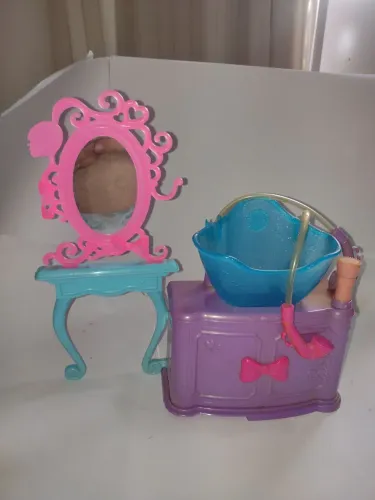 lavatório de salão de beleza da Barbie<br>