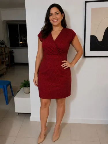 Vestido tubinho em cetim tamanho 40/42