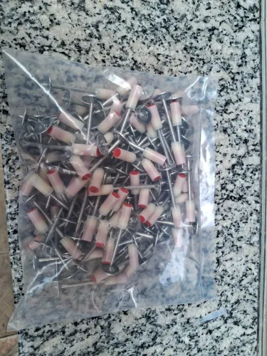 Kit 99 Peças Pino para Pistola Finca pino com arruela ( Longo 42 mm)