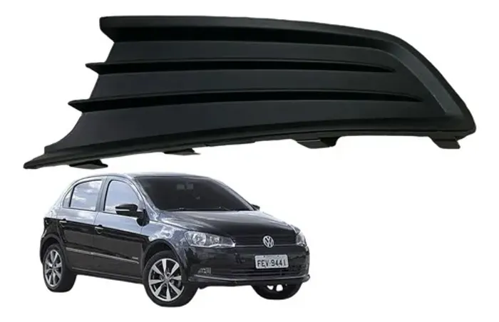 Grade Milha Esquerda Gol Voyage G6 2013 Original 5u0853665g Preto Esquerdo