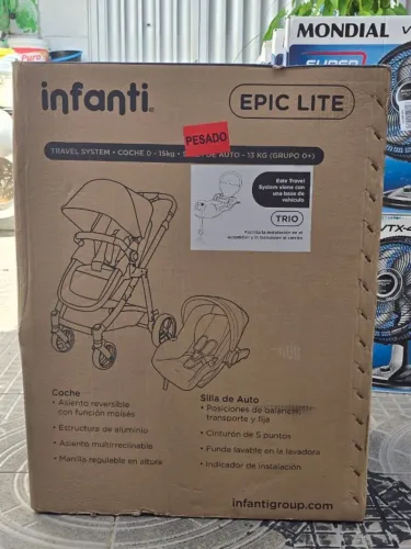 Lacrado! Carrinho de bebê conforto Travel System Infanti, Epic Lite Trio, 15kg, Grey Vinta