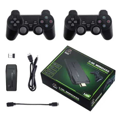 Game Stick Lite 4K com 2 Controles Sem Fio - HDMI - Jogos Clássicos (Novo sem uso)