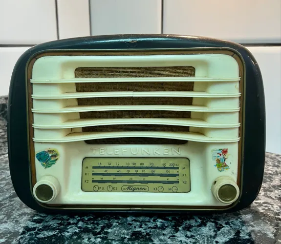 Rádio Antigo Telefunken Mignon 1950 - Raridade Brasifunken Original - Relíquia 