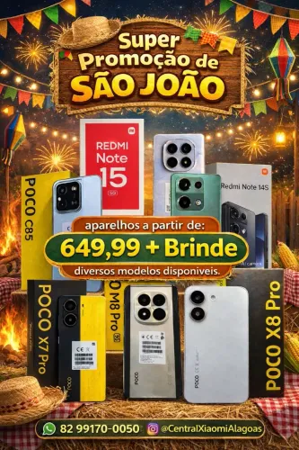 Xiaomi Poco X8 Pro Max, Redmi 15C, Poco X7 Pro - SUPER PROMOÇÃO 
