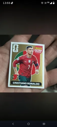Figurinha cristiano Ronaldo ouro