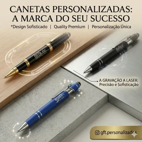 Caneta Gravada a laser - com sua logo!