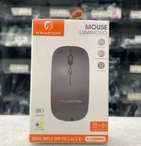 Mouse Sem Fio Bluetooth E-1300PRO Recarregável H'Maston