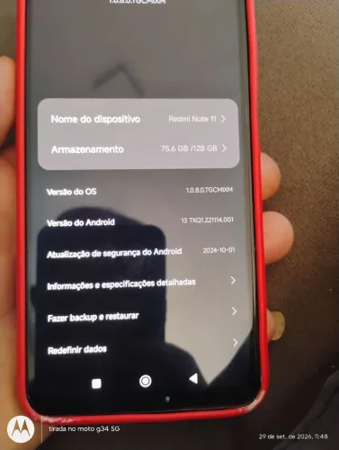 Estou vendendo um celular redimi note 11 128 gigas. Em ótimo estado pq eu comprei outro.