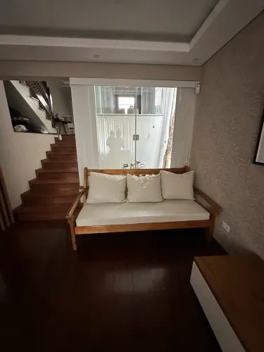 Sofa area externa de couro nautico