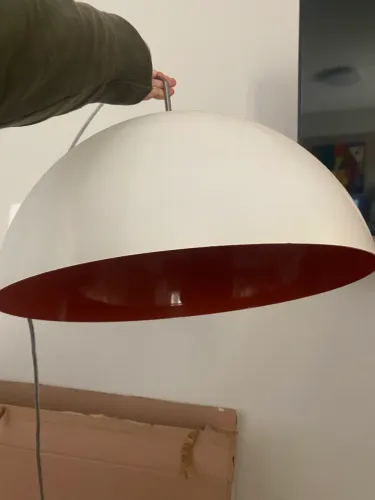 Pendente meia lua branco - 40cm