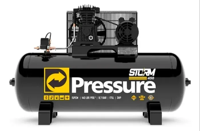 Compressor Storm 450 15 pés 175 litros 140 libras 110/220 V