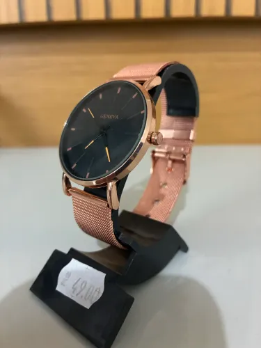Relogio analógico Unissex Masculino e Feminino Preto e Rose Aço - Produto Novo