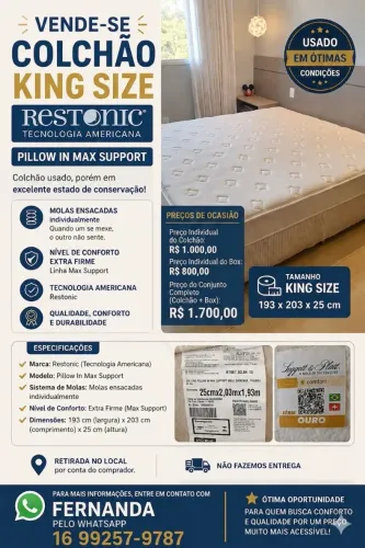Cama e box king size