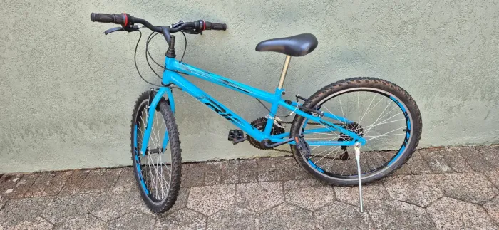Bicicleta Trip Aro 24 Juvenil V-brake Menino 21 Marchas Cor Azul