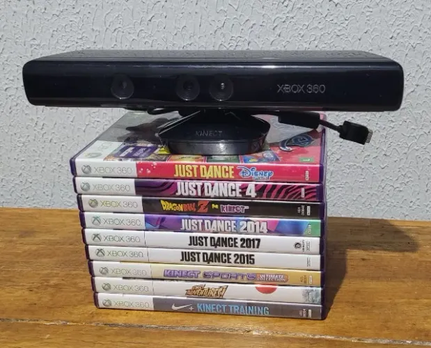 Sensor De Movimentos Kinect Xbox 360 + Jogo A Escolha (Usado)