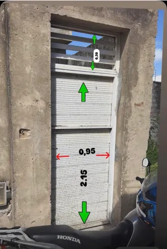 Portão de alumínio 2.65 x 0,95 de largura com fechadura nova