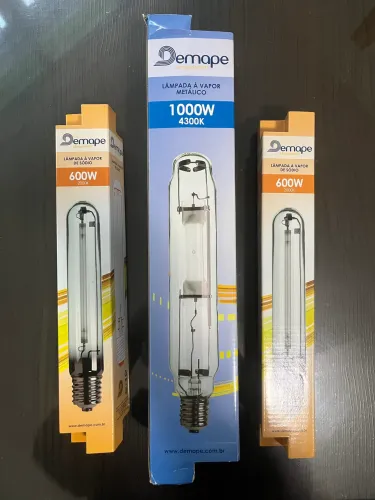 Lâmpada Vapor Metálico 1000w MH e Vapor Sódio 600w HPS Lote Demape