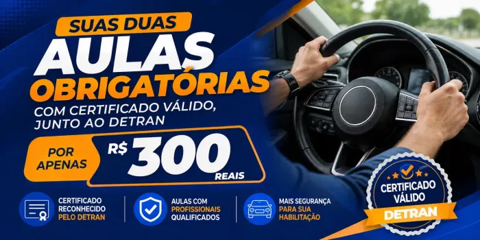 CNH - Duas aulas obrigatória -