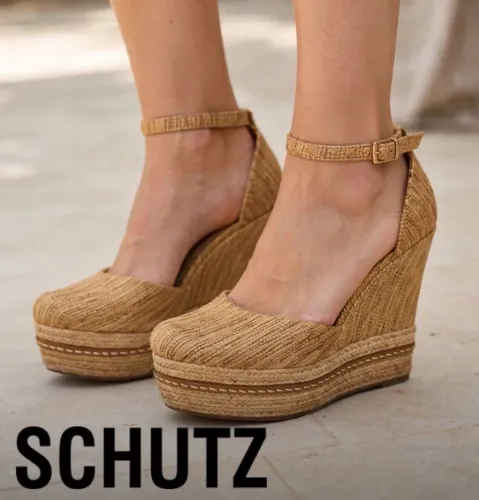 Sandália Anabela Spadrile Schütz 37